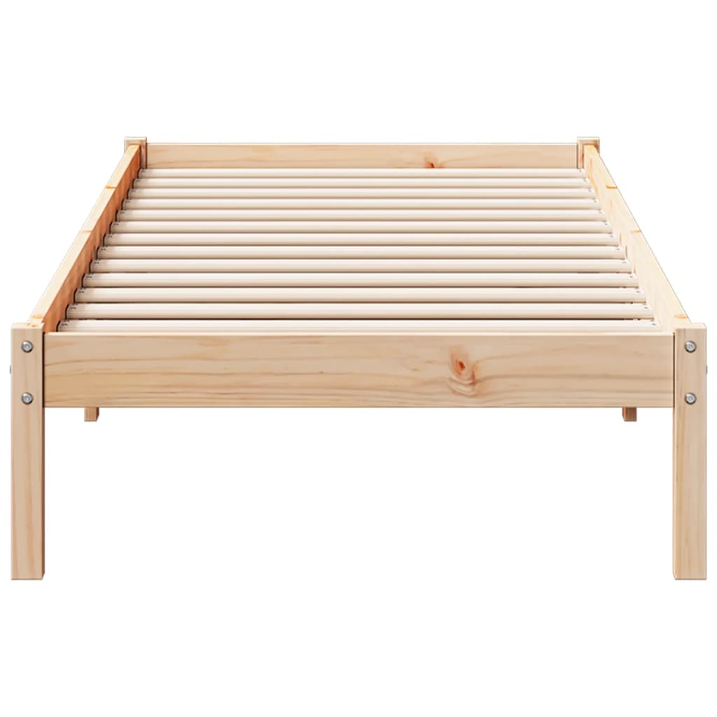 vidaXL Dłuższe łóżko bez materaca, 80x220 cm, lite drewno sosnowe