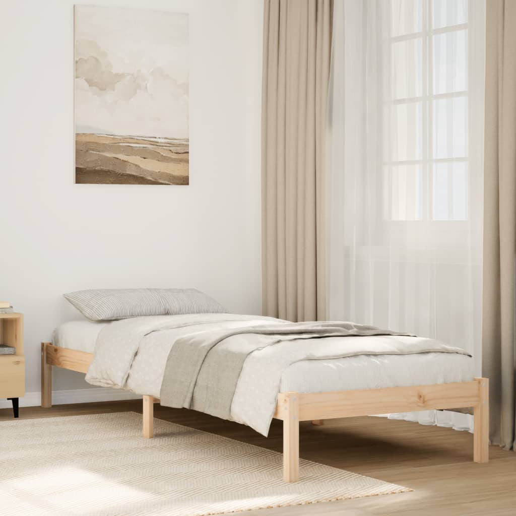 vidaXL Dłuższe łóżko bez materaca, 80x220 cm, lite drewno sosnowe