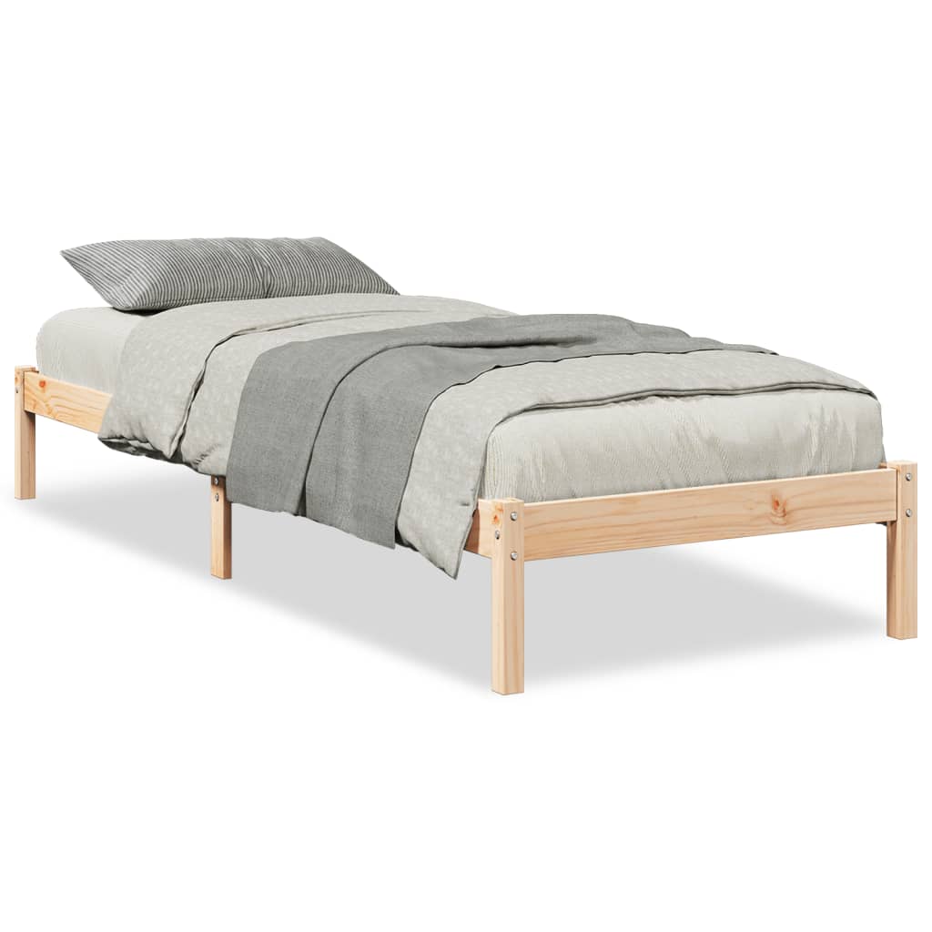 vidaXL Dłuższe łóżko bez materaca, 90x220 cm, lite drewno sosnowe