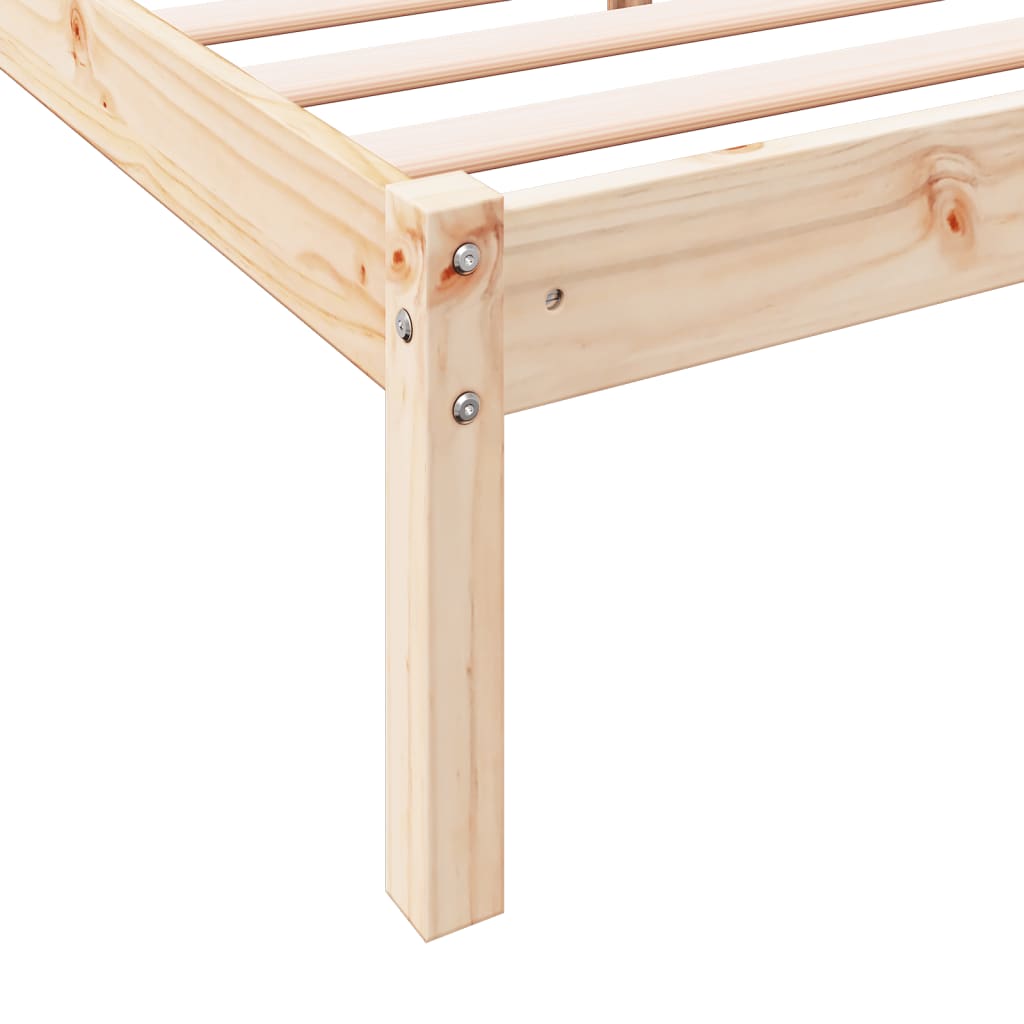 vidaXL Dłuższe łóżko bez materaca, 90x220 cm, lite drewno sosnowe