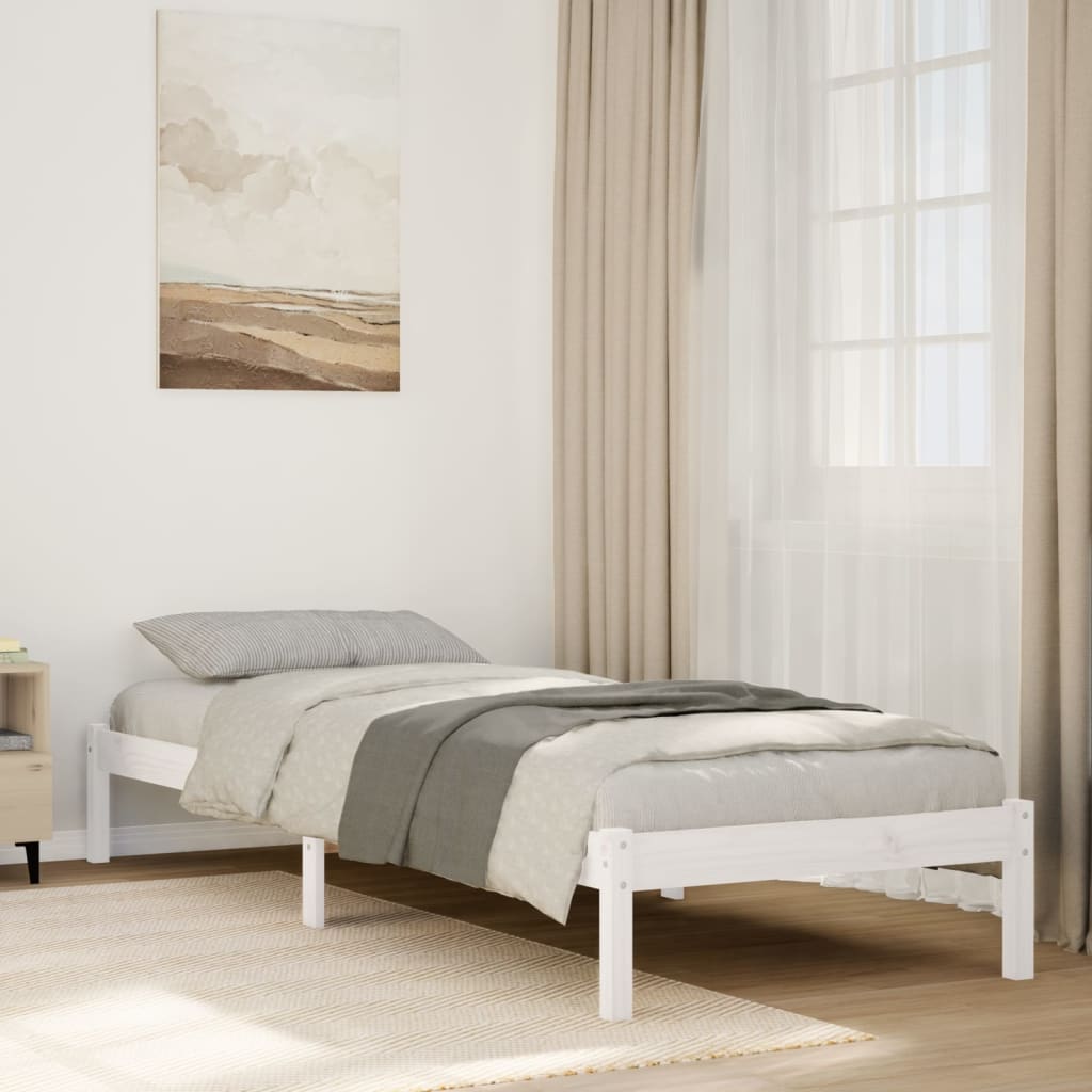 vidaXL Dłuższe łóżko bez materaca, 90x220 cm, lite drewno sosnowe
