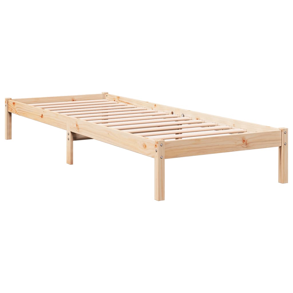 vidaXL Dłuższe łóżko bez materaca, 100x220 cm, lite drewno sosnowe