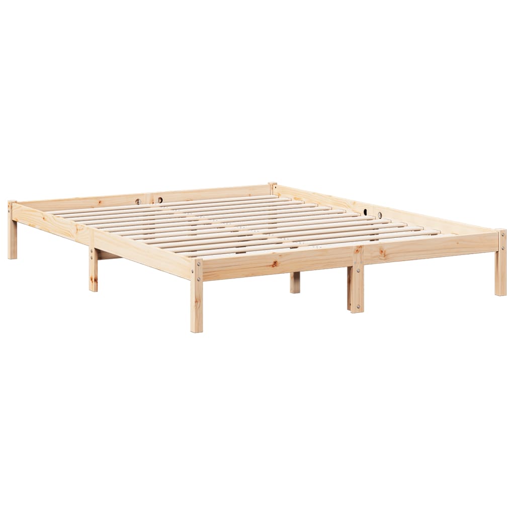 vidaXL Dłuższe łóżko bez materaca, 160x220 cm, lite drewno sosnowe