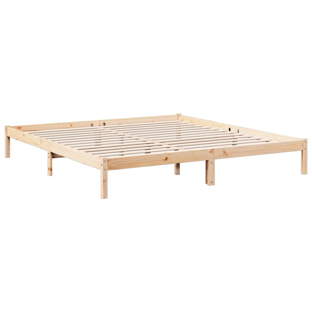 vidaXL Dłuższe łóżko bez materaca, 180x220 cm, lite drewno sosnowe