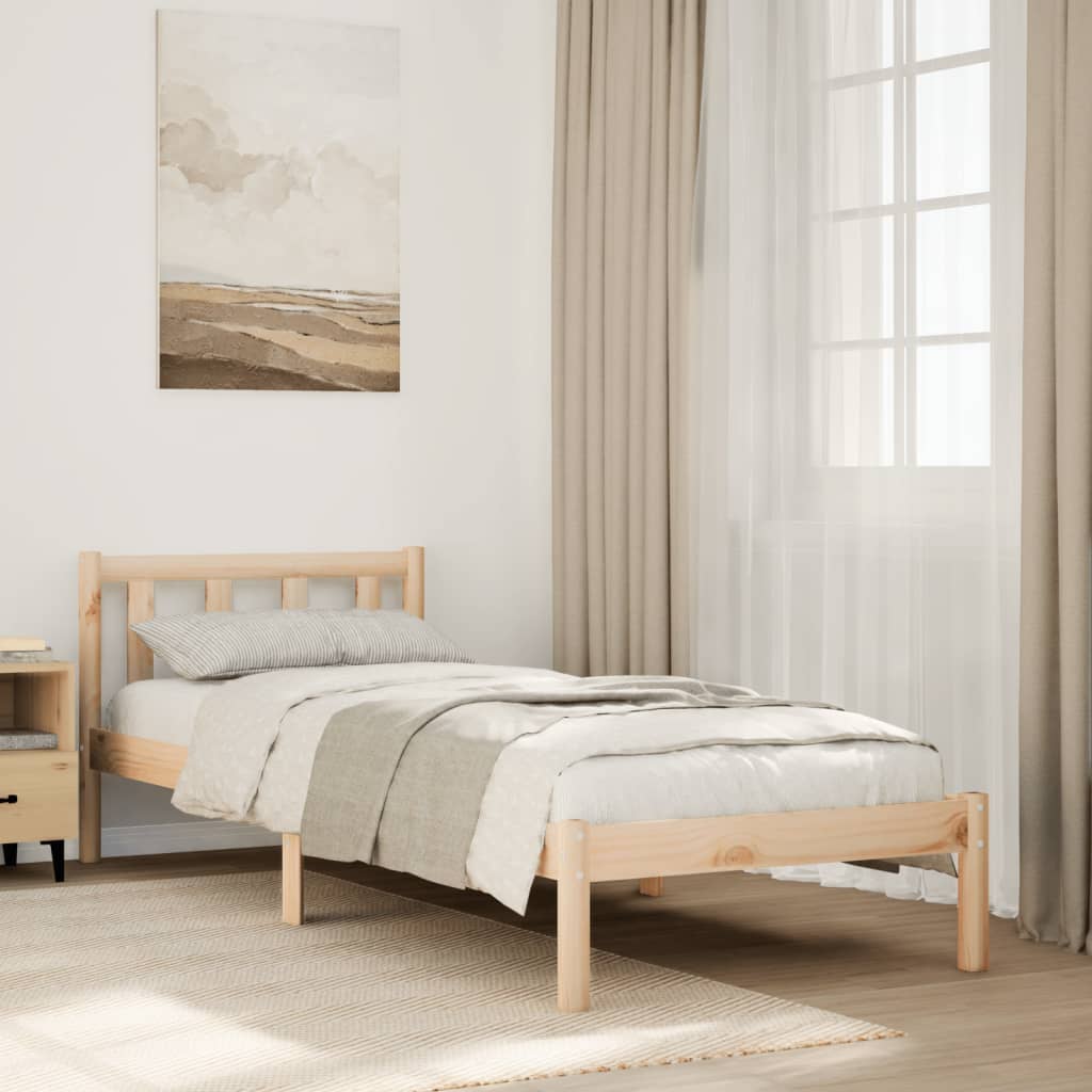 vidaXL Dłuższe łóżko bez materaca, 80x210 cm, lite drewno sosnowe