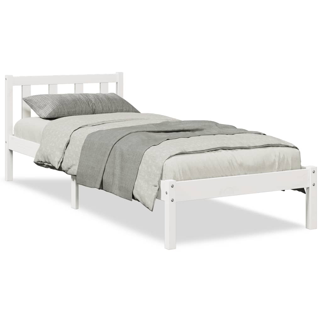 vidaXL Dłuższe łóżko bez materaca, 90x210 cm, lite drewno sosnowe