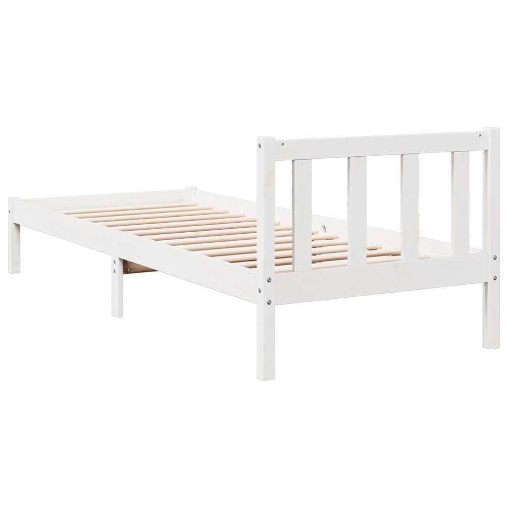 vidaXL Dłuższe łóżko bez materaca, 90x210 cm, lite drewno sosnowe