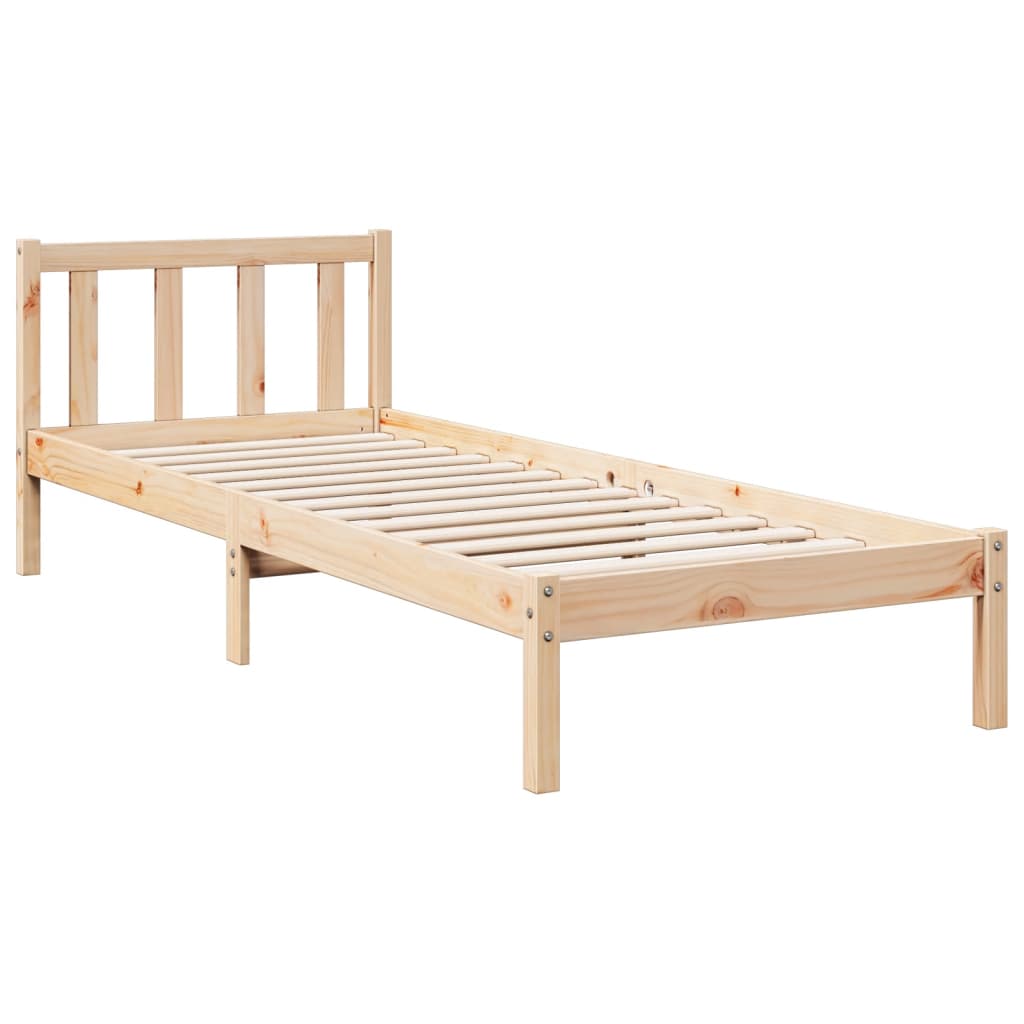 vidaXL Dłuższe łóżko bez materaca, 100x210 cm, lite drewno sosnowe