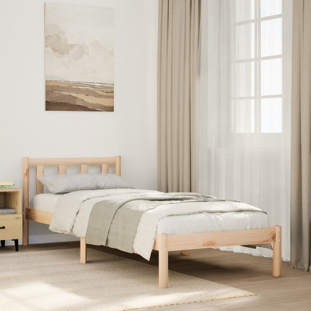 vidaXL Dłuższe łóżko bez materaca, 100x210 cm, lite drewno sosnowe