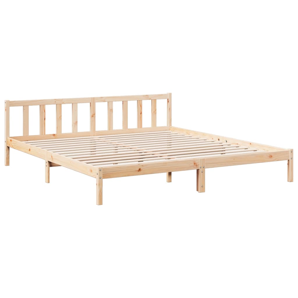 vidaXL Dłuższe łóżko bez materaca, 180x210 cm, lite drewno sosnowe