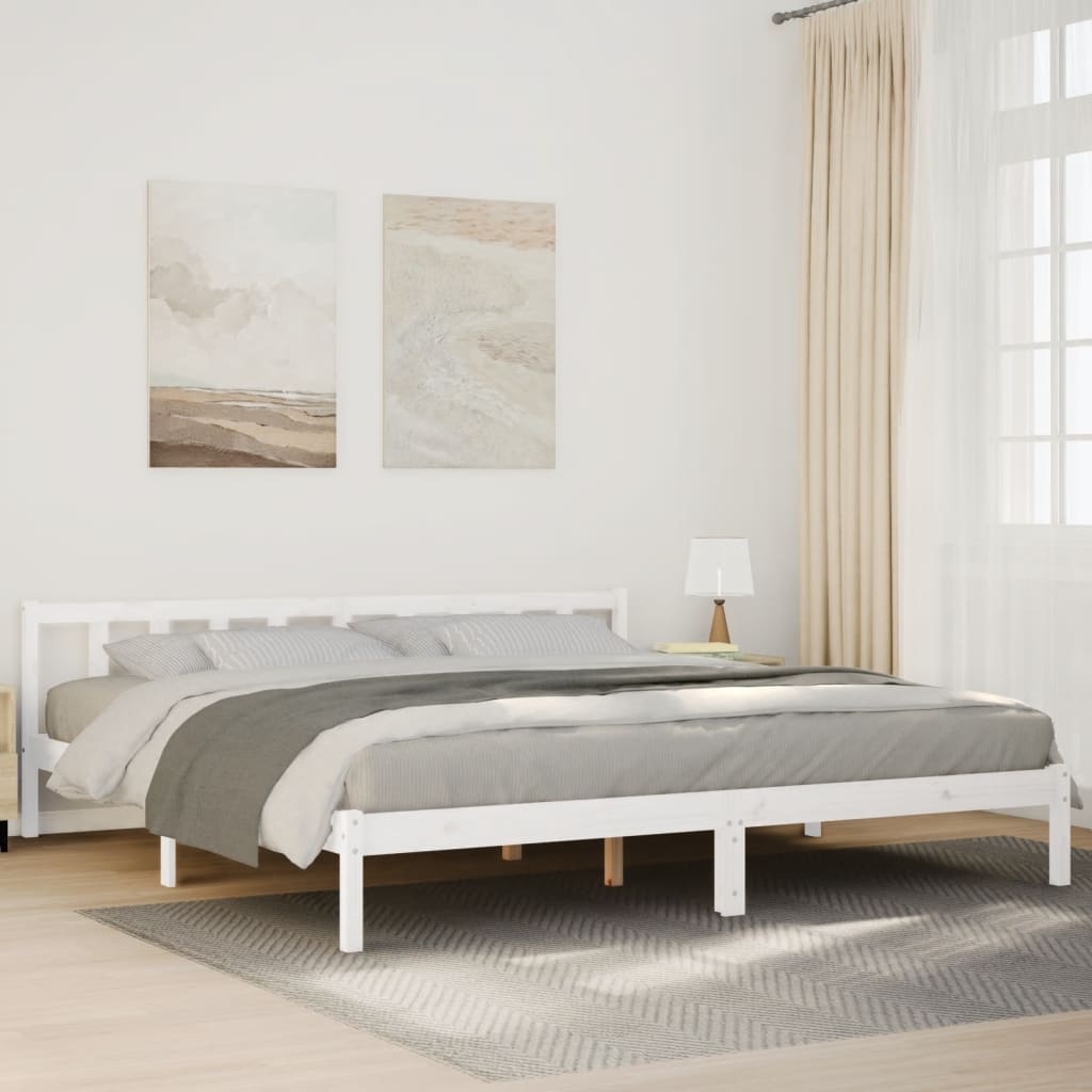 vidaXL Dłuższe łóżko bez materaca, 180x210 cm, lite drewno sosnowe
