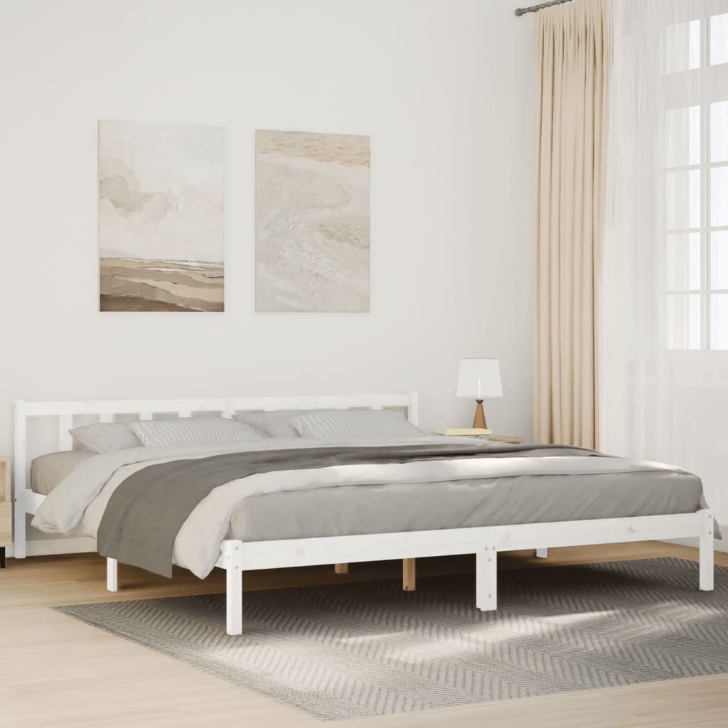 vidaXL Dłuższe łóżko bez materaca, 200x210 cm, lite drewno sosnowe