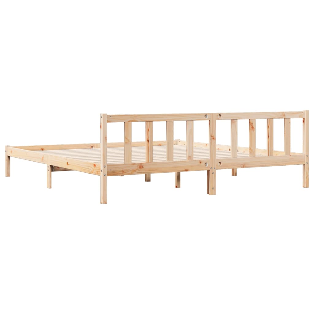 vidaXL Dłuższe łóżko bez materaca, 200x220 cm, lite drewno sosnowe