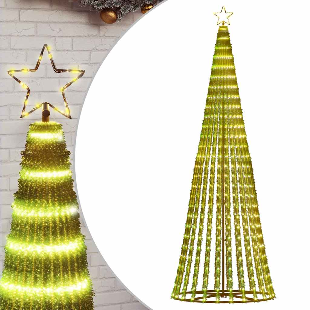 vidaXL Choinka LED 475 LEDs Ciepła biel 247 cm