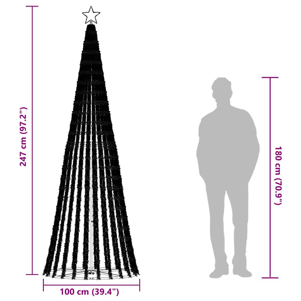 vidaXL Choinka LED 475 LED Zimna biel 247 cm