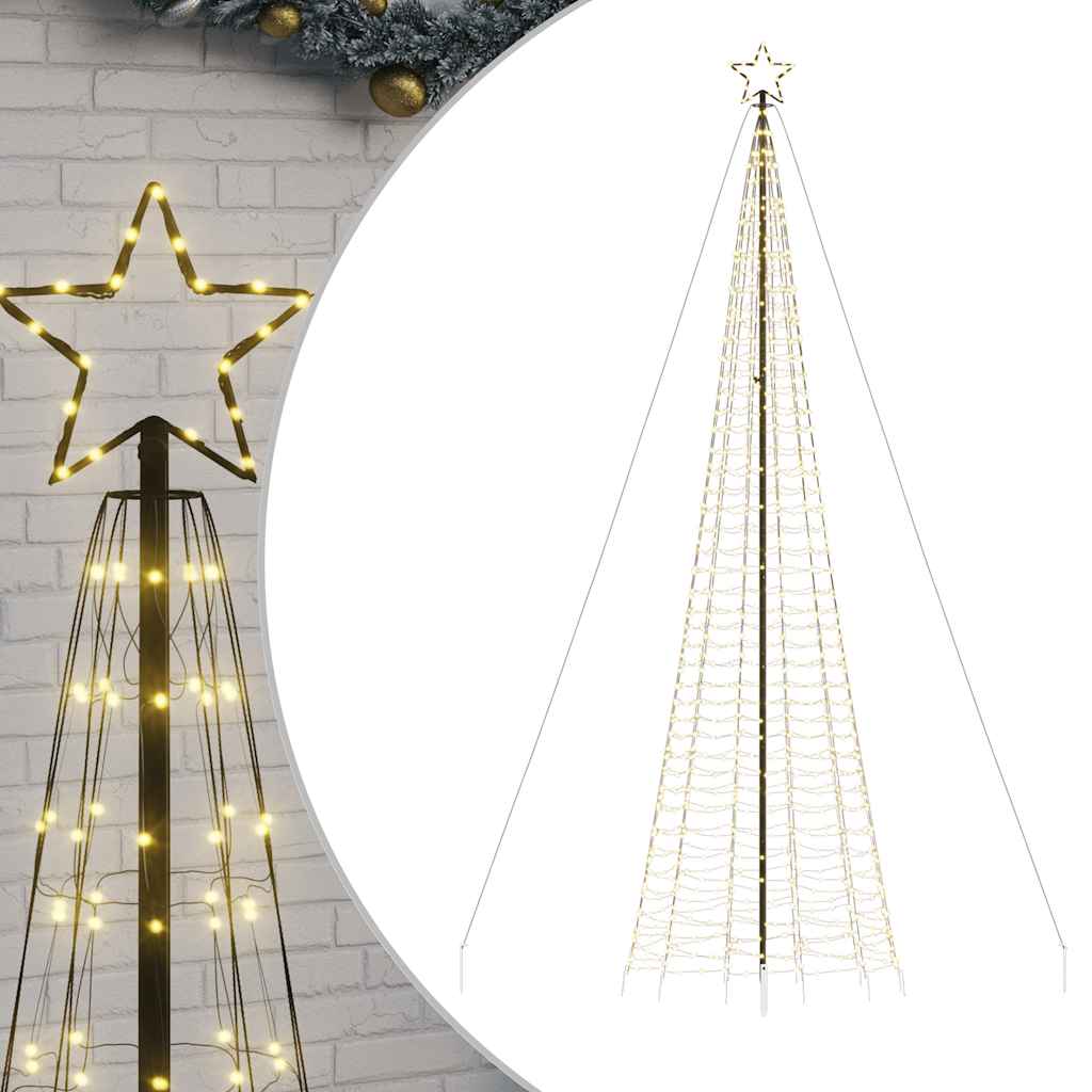 vidaXL Choinka świąteczna LED kolcami 1534 diody LED Ciepła biel 500cm