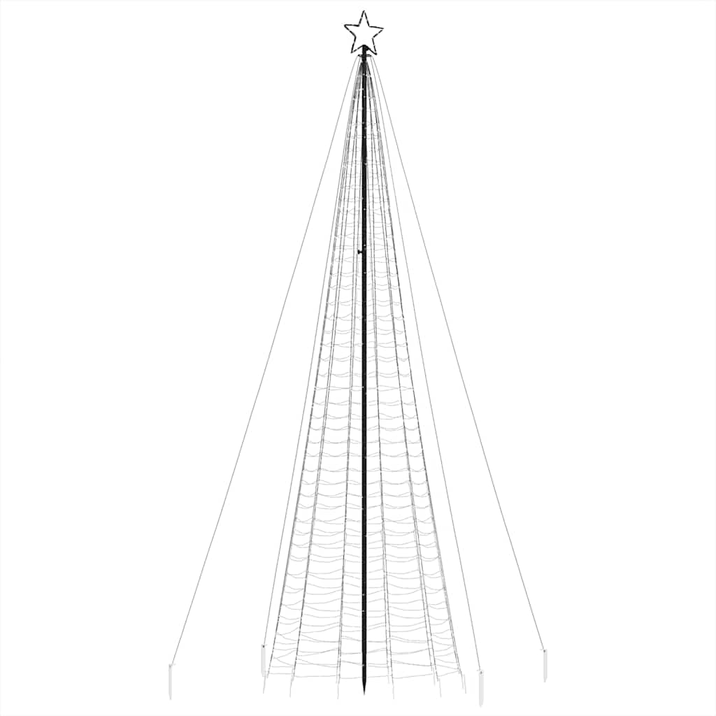 vidaXL Choinka świąteczna LED kolcami 1534 diody LED Ciepła biel 500cm