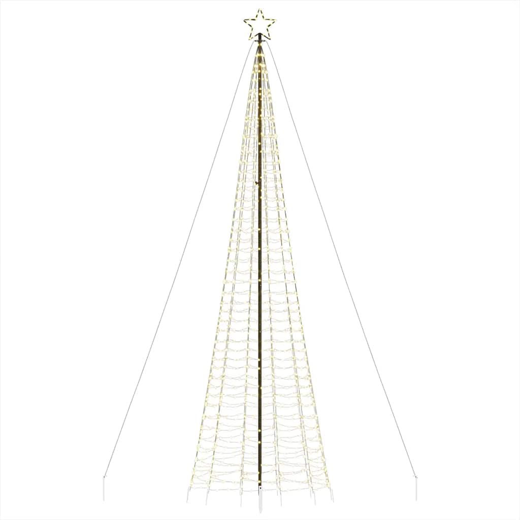 vidaXL Choinka świąteczna LED kolcami 1534 diody LED Ciepła biel 500cm
