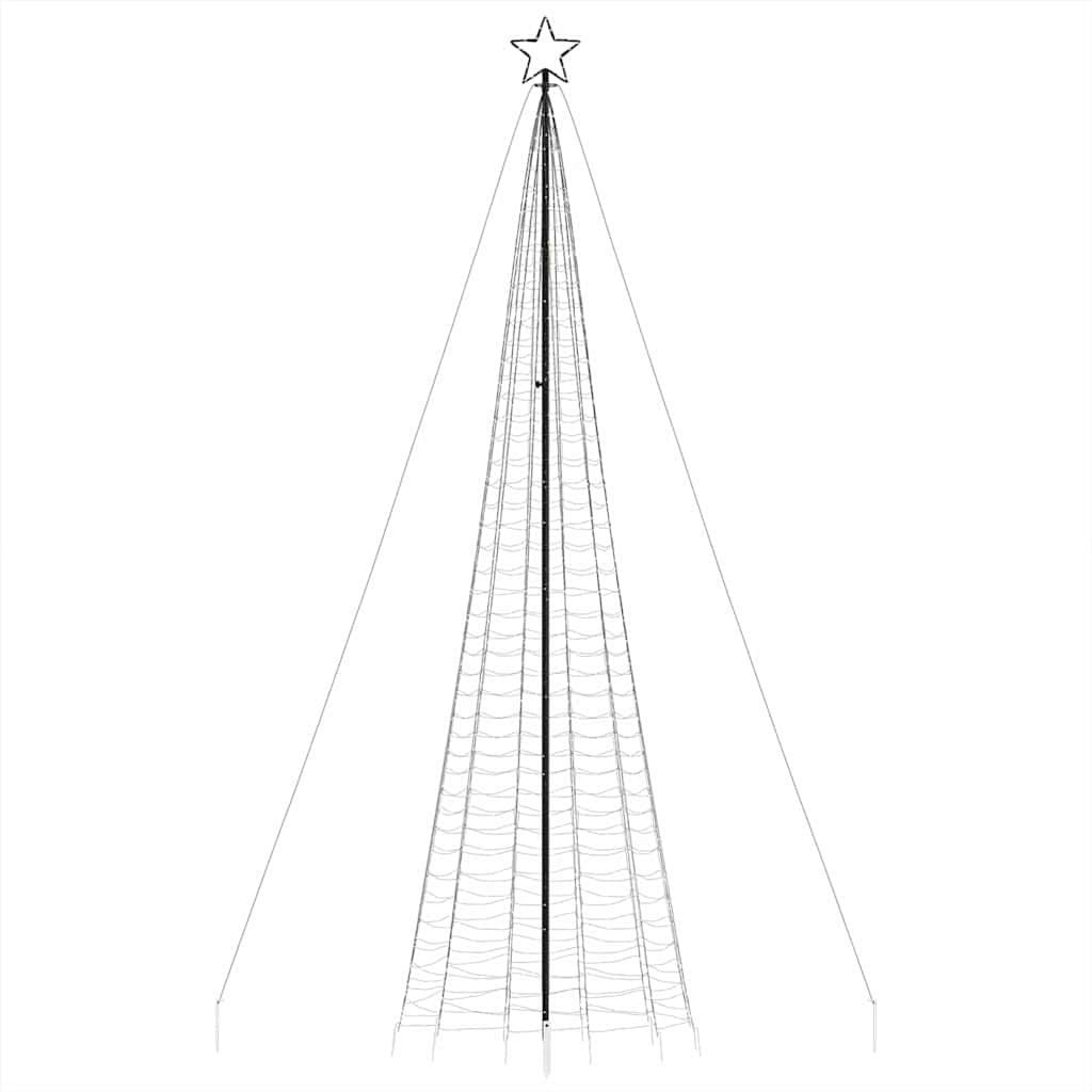vidaXL Choinka świąteczna LED kolcami 1534 diody LED Zimna biel 500 cm