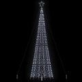 vidaXL Choinka świąteczna LED kolcami 1534 diody LED Zimna biel 500 cm