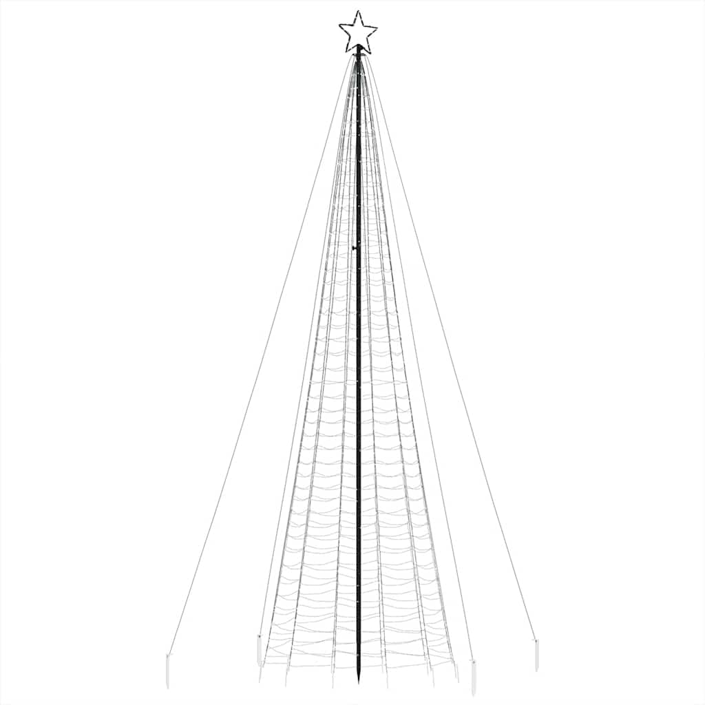 vidaXL Choinka świąteczna LED kolcami 1534 diody LED Niebieski 500 cm