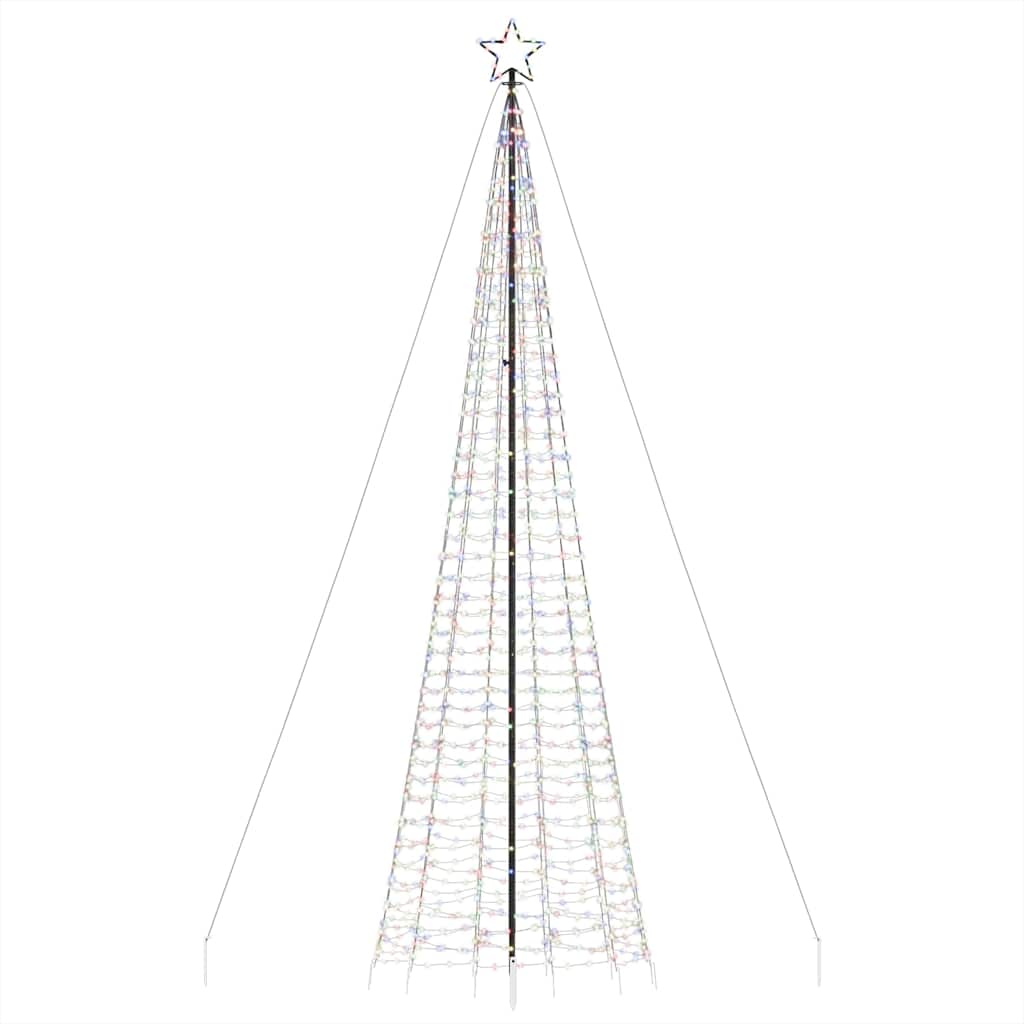 vidaXL Choinka świąteczna LED kolcami 1534 diody LED kolorowa 500 cm