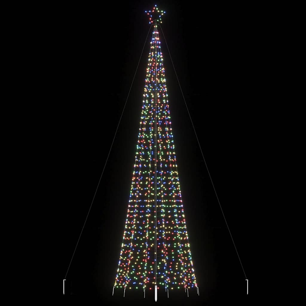 vidaXL Choinka świąteczna LED kolcami 1534 diody LED kolorowa 500 cm