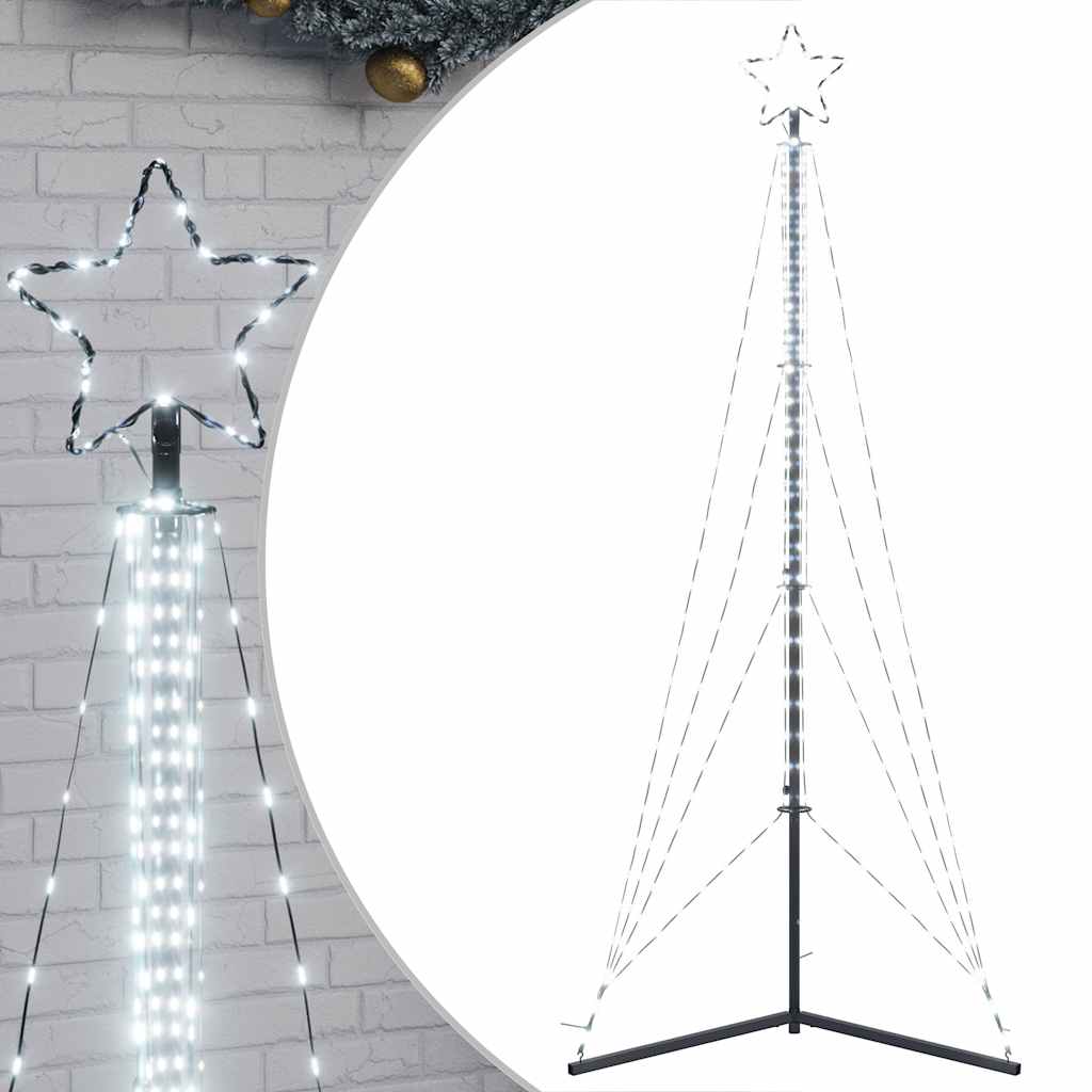 vidaXL Choinka LED 483 diody LED Zimna biel 240 cm