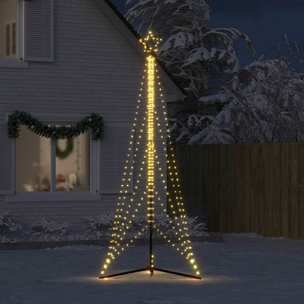 vidaXL Choinka LED 525 LEDs Ciepła biel 302 cm