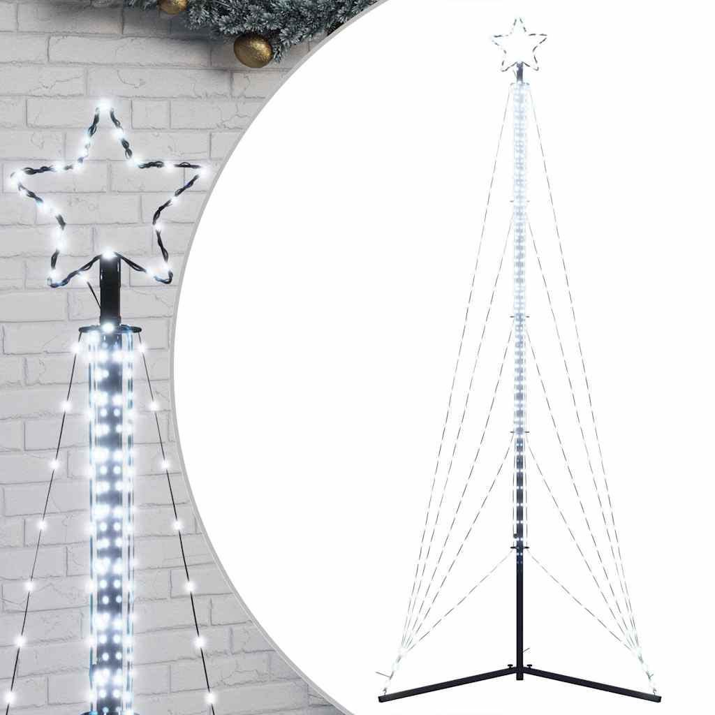 vidaXL Choinka LED 525 diod LED Zimna biel 302 cm