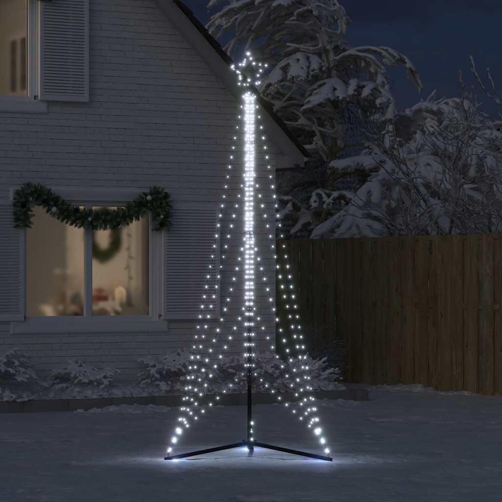 vidaXL Choinka LED 525 diod LED Zimna biel 302 cm