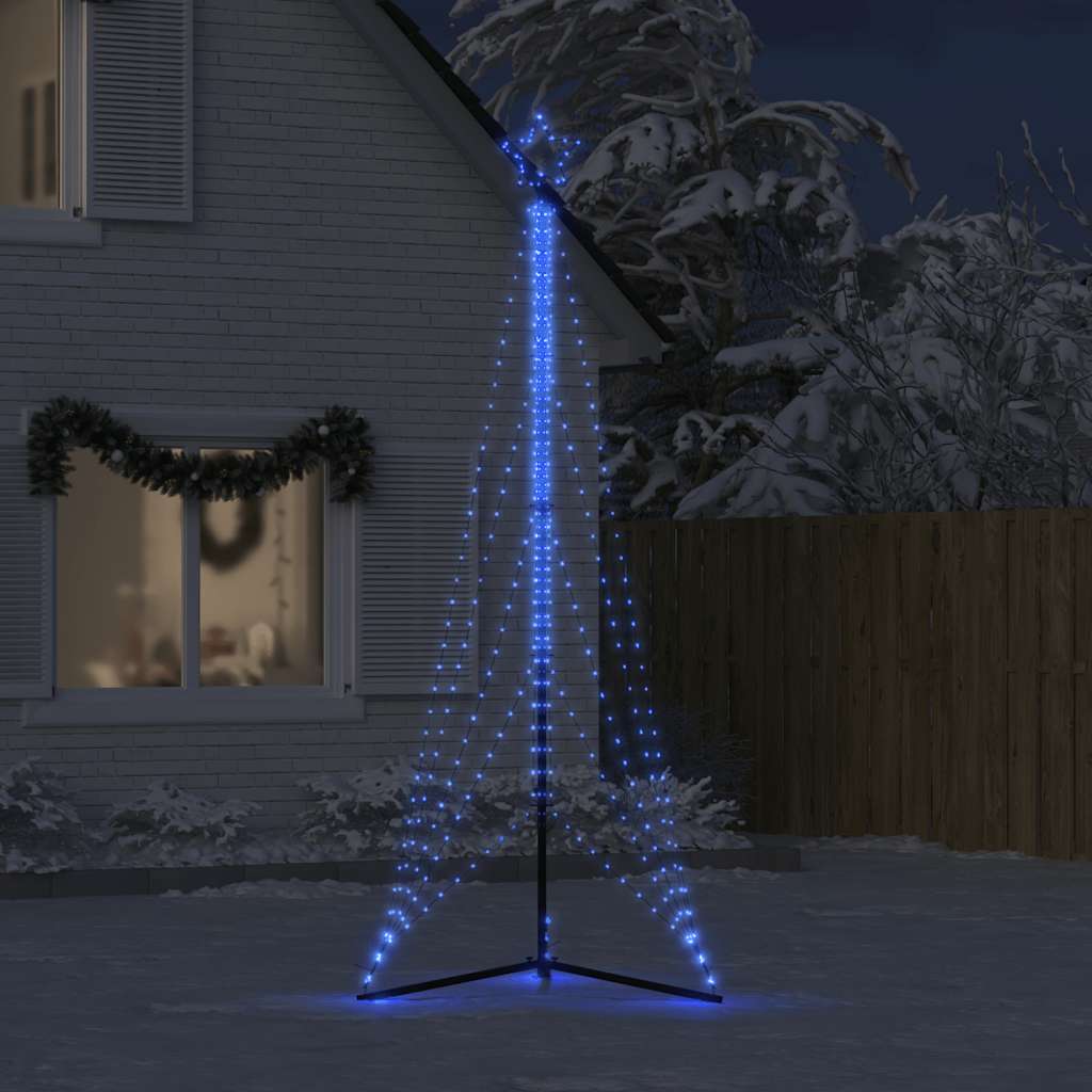 vidaXL Choinka LED 525 diod LED Niebieski 302 cm