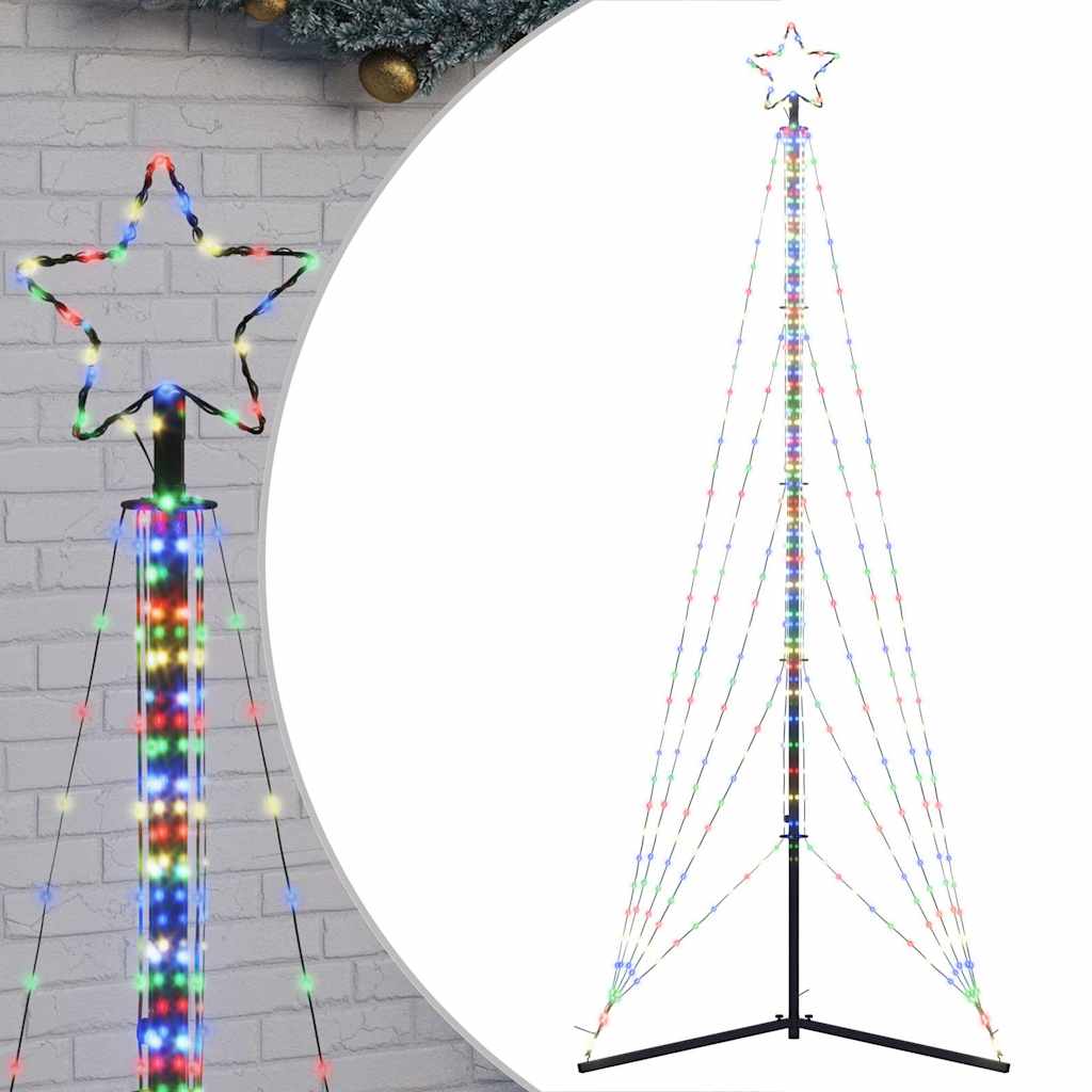 vidaXL Choinka LED 525 diod LED Kolorowa 302 cm