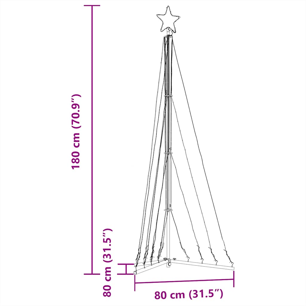 vidaXL Choinka LED 339 diod LED Niebieski 187 cm