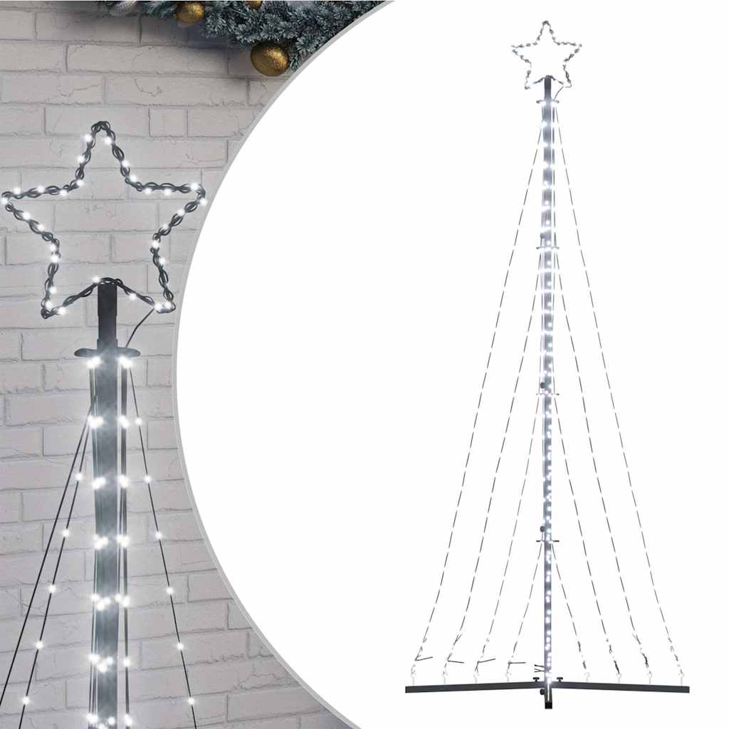 vidaXL Choinka LED 447 LED Zimna biel 250 cm