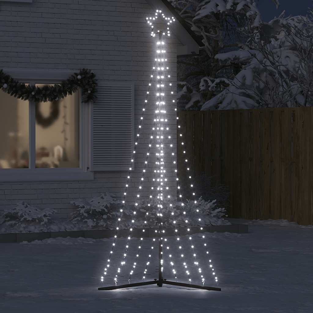 vidaXL Choinka LED 447 LED Zimna biel 250 cm