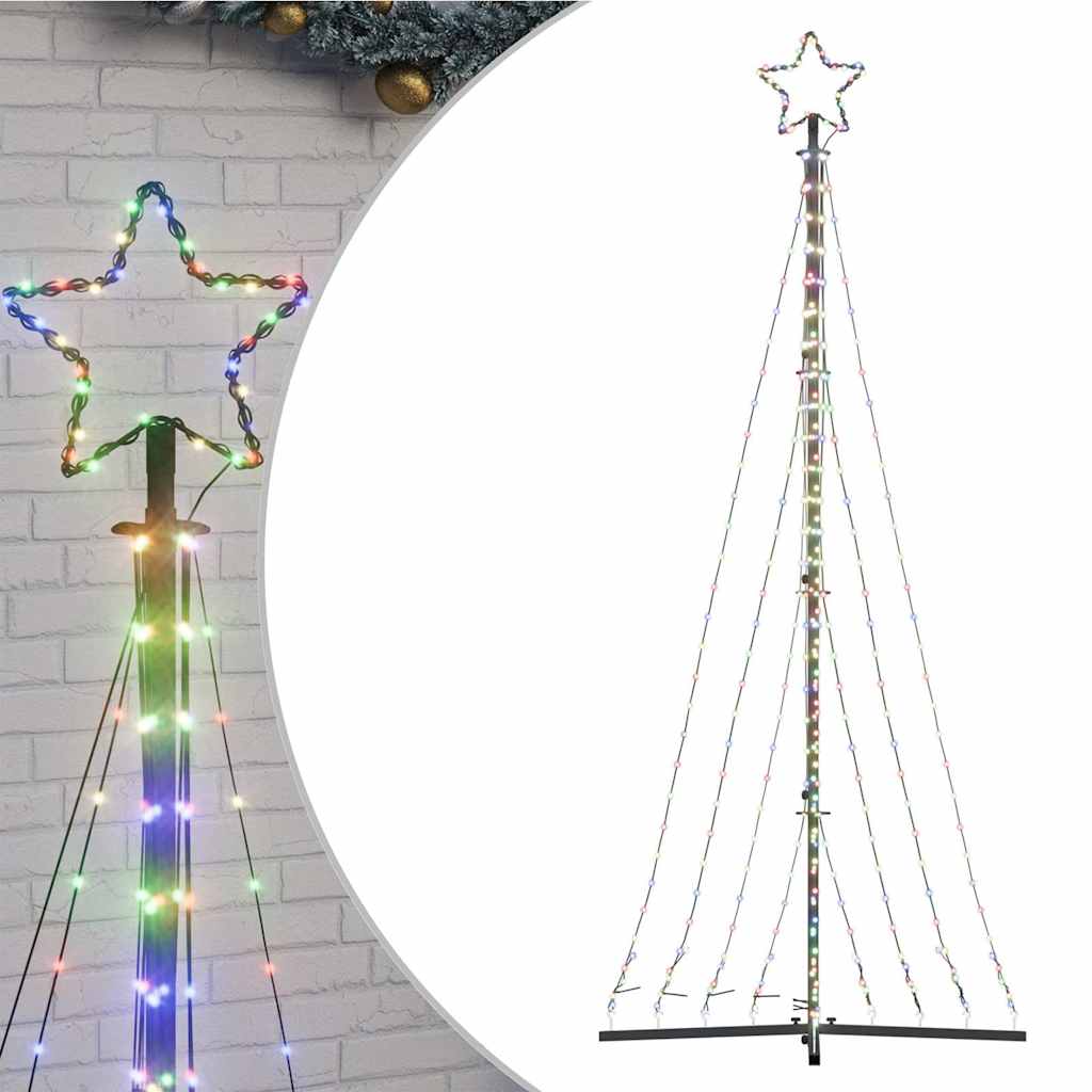 vidaXL Choinka LED 447 LED Kolorowa 250 cm