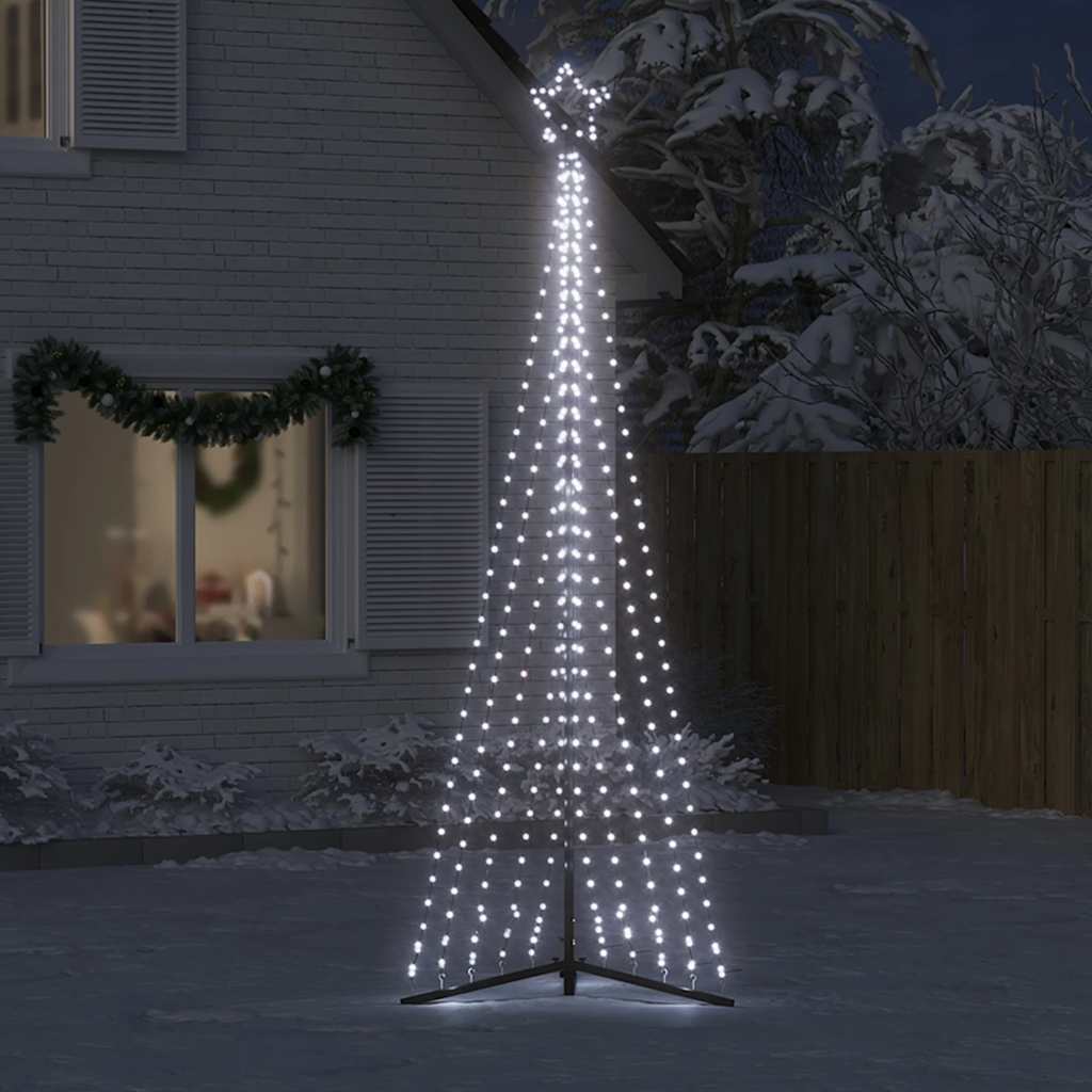 vidaXL Choinka LED 495 LED Zimna biel 300,5 cm