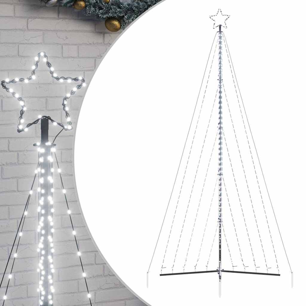 vidaXL Choinka LED 570 LED Zimna biel 399 cm