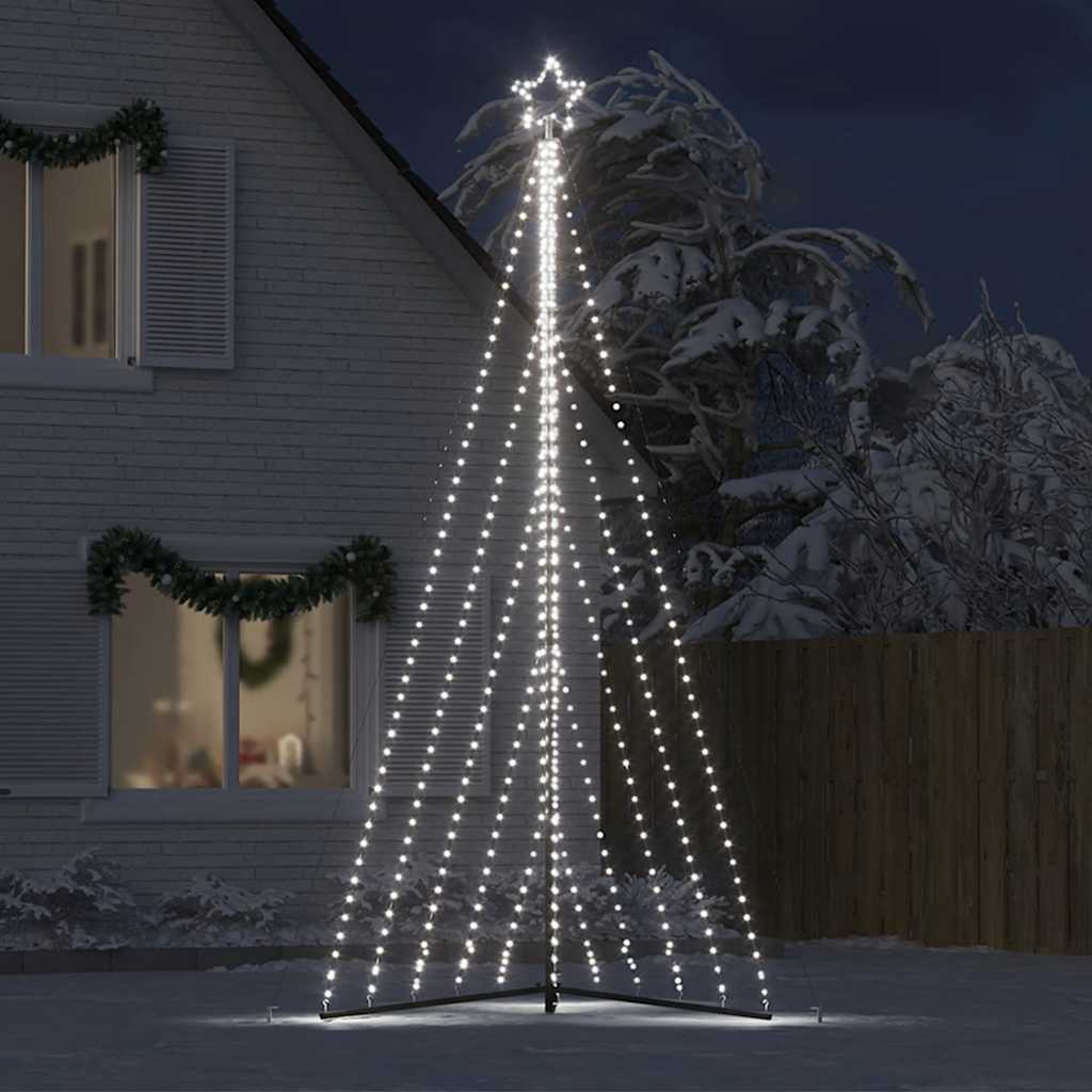 vidaXL Choinka LED 570 LED Zimna biel 399 cm