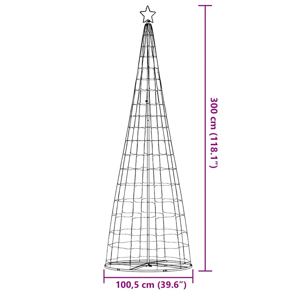 vidaXL Choinka LED 550 LEDs Ciepła biel 300 cm