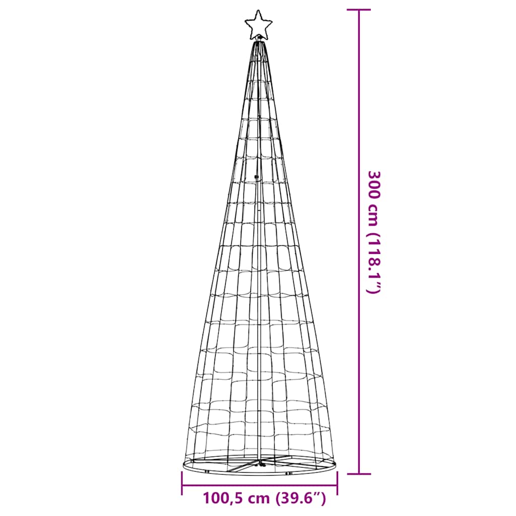 vidaXL Choinka LED 550 LED Zimna biel 300 cm