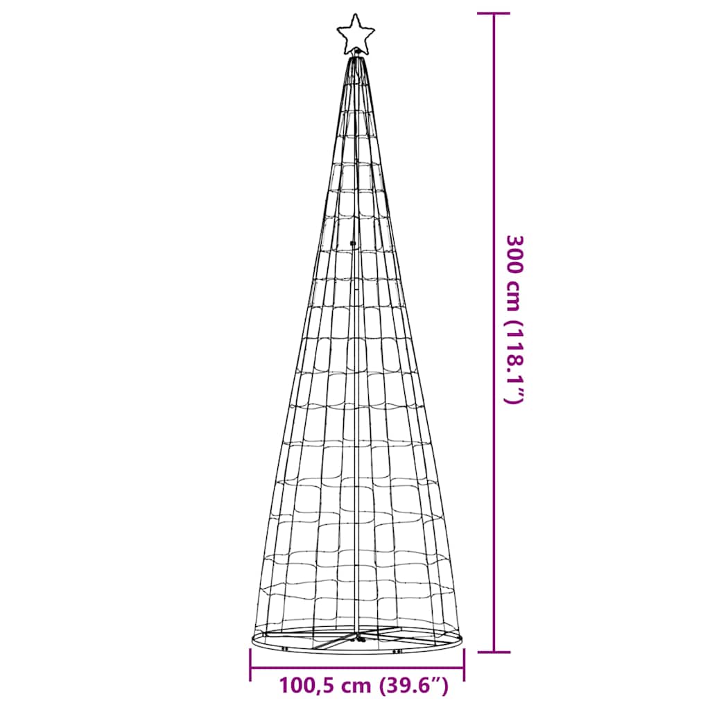 vidaXL Choinka LED 550 diod LED Niebieski 300 cm