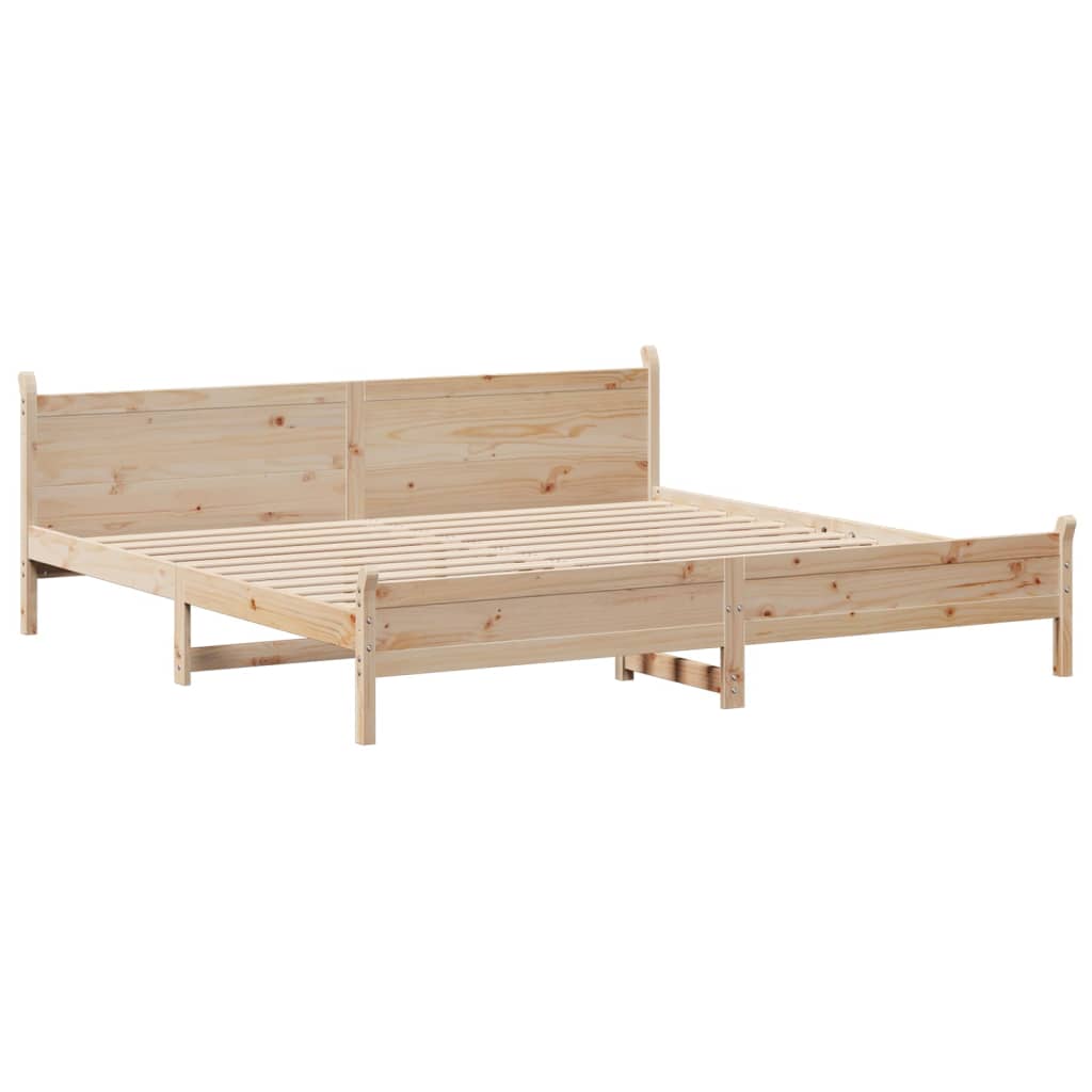 vidaXL Rama łóżka bez materaca, 180x200 cm, lite drewno sosnowe