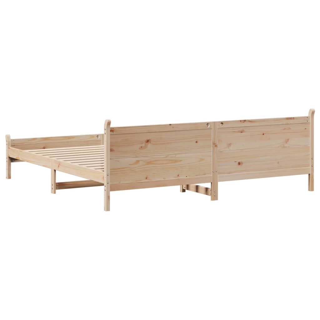 vidaXL Rama łóżka bez materaca, 180x200 cm, lite drewno sosnowe