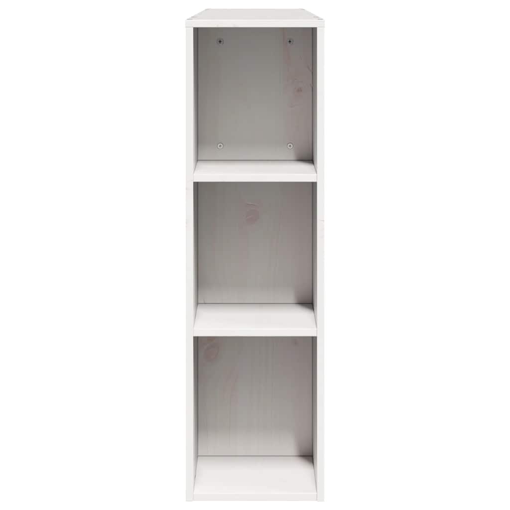 vidaXL Wezgłowie do łóżka, z półkami, białe, 150 cm, drewno sosnowe