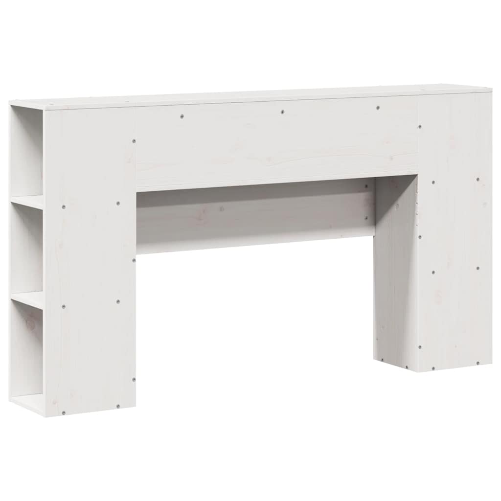 vidaXL Wezgłowie do łóżka, z półkami, białe, 150 cm, drewno sosnowe