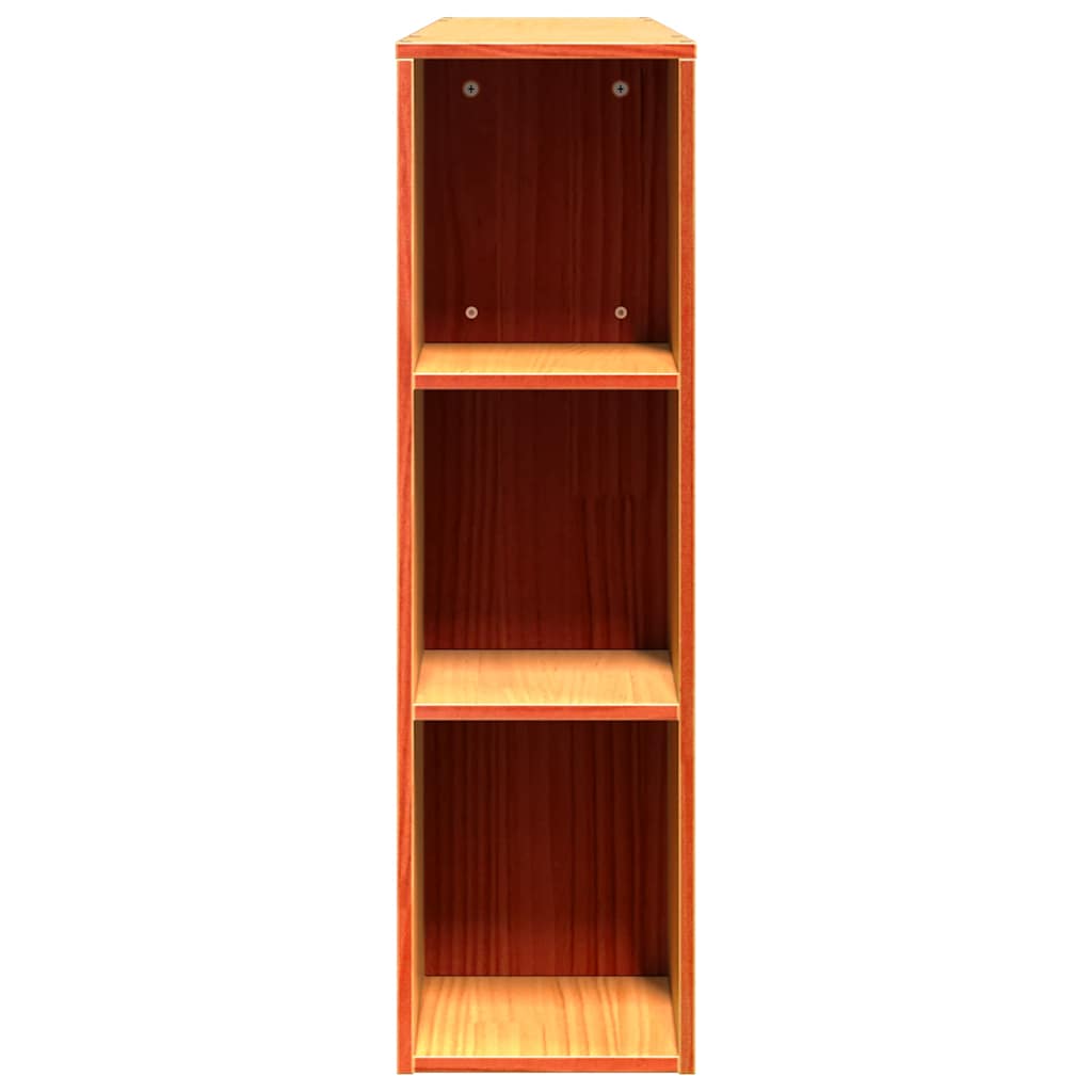 vidaXL Wezgłowie do łóżka, z półkami, woskowy brąz, 150 cm, sosnowe