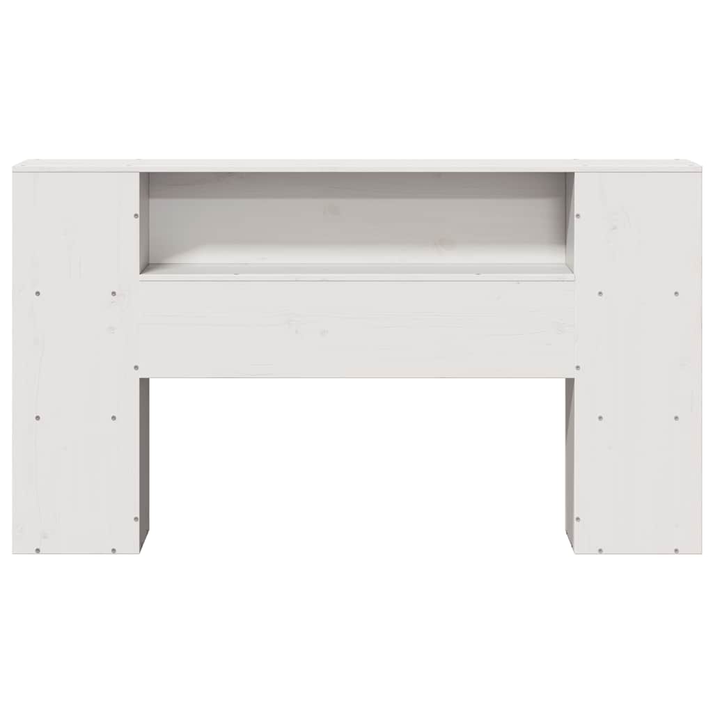 vidaXL Wezgłowie do łóżka, z półkami, białe, 140 cm, drewno sosnowe