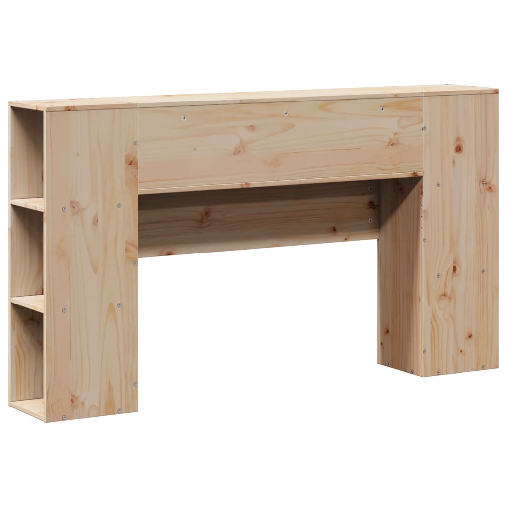 vidaXL Wezgłowie do łóżka, z półkami, 135 cm, lite drewno sosnowe